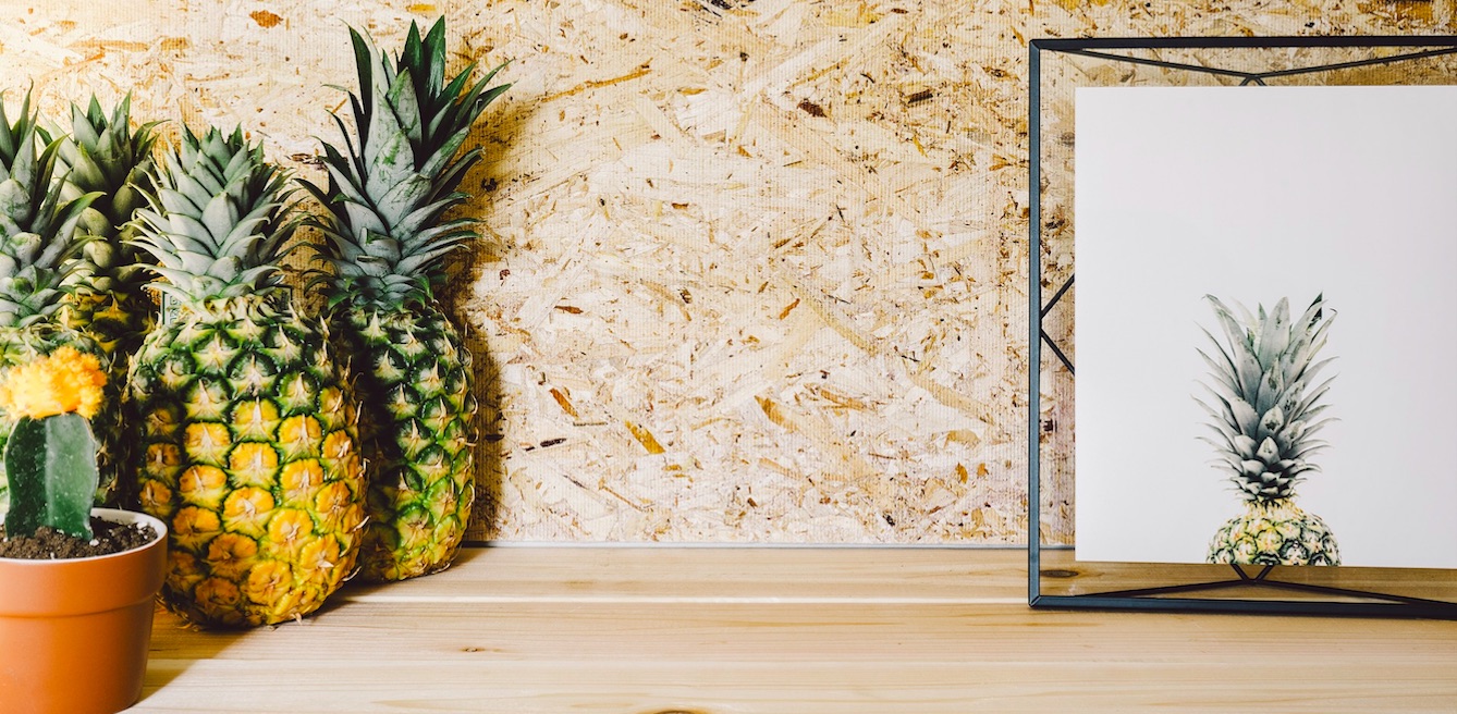 pineapple with a frame