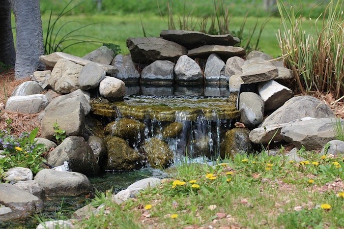 Small stone waterfall