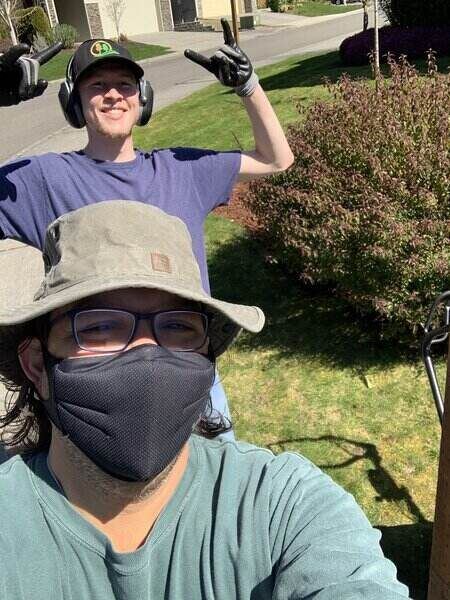 LawnStarter VP of Product Avinash Sharma on a ride-along with a LawnStarter pro.