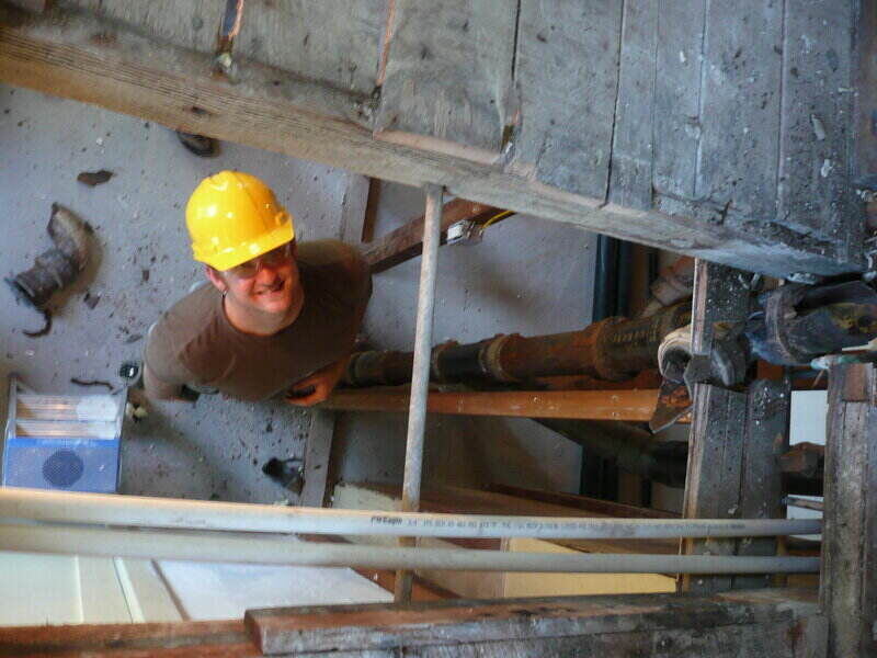 workers in a house
