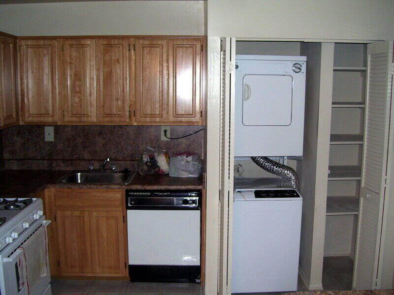 washer dryer in a house