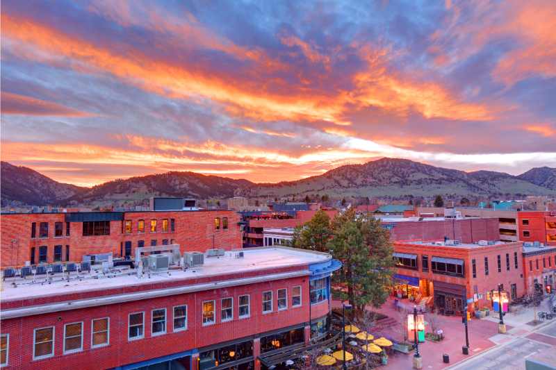 skyline of Boulder Colorado