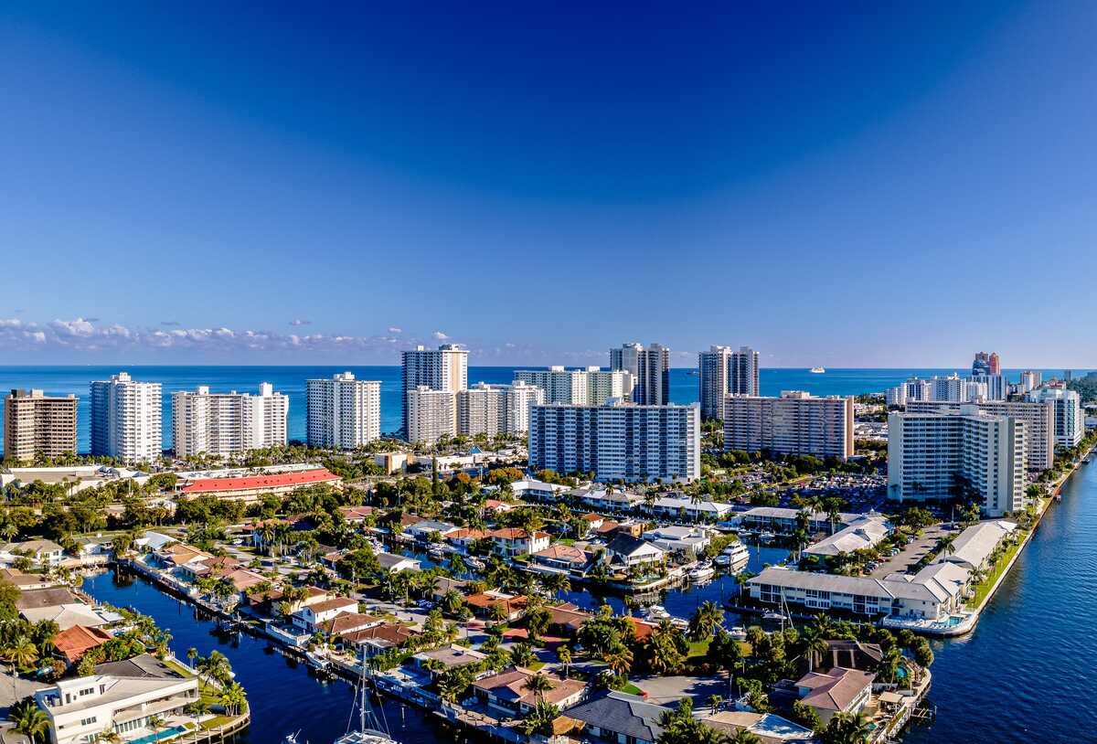aerial drone of City of Fort Lauderdale, Florida