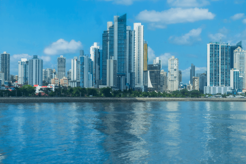 Panama City, Florida, skyline at the bay